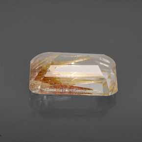 3.86克拉天然黄色金红石托帕石，透明，11.2×7.3毫米，透明/半透明