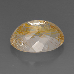 22.60克拉天然黄色金红石托帕石，透明，19.3×13.9毫米，透明/半透明