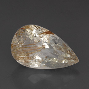 20.64克拉天然黄色金红石托帕石，透明，21.3×12.9毫米，透明/半透明