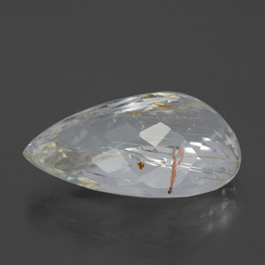 20.84克拉天然黄色金红石托帕石，梨形，22.1×13.2毫米，透明
