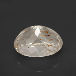 9.61克拉天然黄色金红石托帕石，椭圆形切割，13.7×11毫米，透明