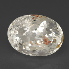 6.80克拉天然黄色金红石托帕石，椭圆形切割，12.8×9.3毫米，透明
