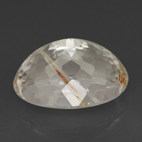6.80克拉天然黄色金红石托帕石，椭圆形切割，12.8×9.3毫米，透明