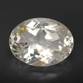 11.24克拉天然黄金色金红石托帕石，椭圆形切割，15.8×12毫米，透明