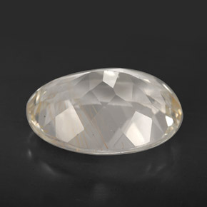 11.24克拉天然黄金色金红石托帕石，椭圆形切割，15.8×12毫米，透明