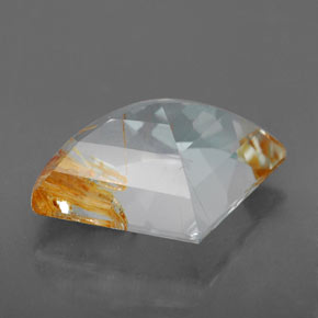 9.21克拉天然黄色金红石托帕石，异形，16.4×12.8毫米，透明