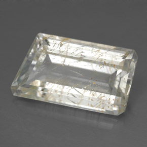 12.42克拉天然黄金色金红石托帕石，异形，17.8×10.1毫米，透明