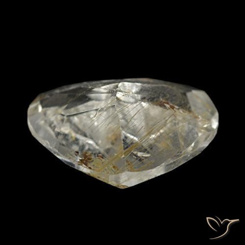 1.64克拉天然金红石托帕石，心形，透明