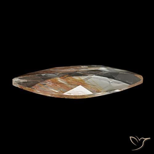 4.40克拉天然金红石黄玉，榄尖形，透明