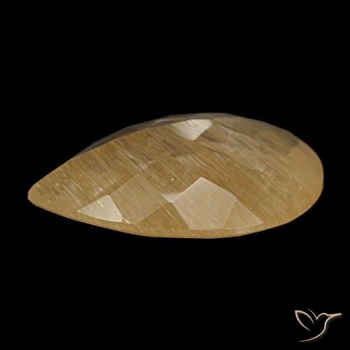 2.89克拉天然棕色金红石托帕石，梨形，12×8.2毫米，透明