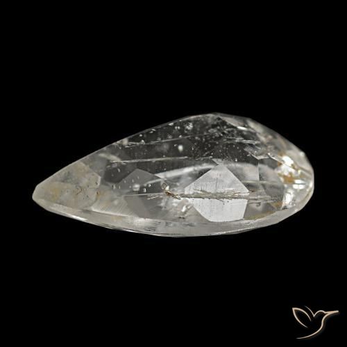 2.87克拉天然黄色金红石托帕石，梨形，11.8×7.7毫米，不透明