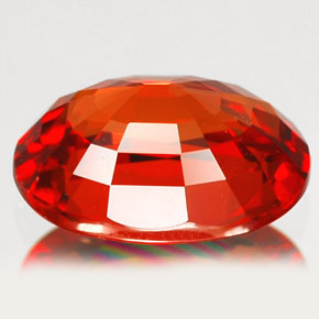 2.00克拉天然橙色蓝宝石，椭圆形切割，8.7×6.1毫米，VVS