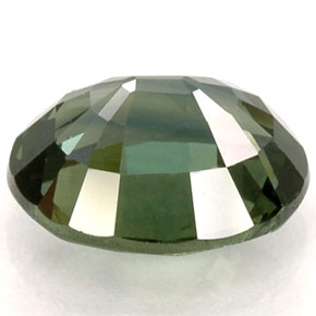 1.32克拉天然绿色蓝宝石，椭圆形切割，7.2×5.9毫米，VVS
