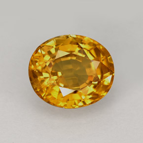 2.49克拉天然黄色蓝宝石，椭圆形切割，8.3×7.1毫米，VS-SI