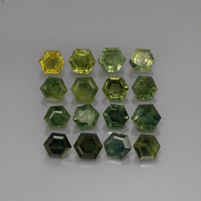 天然绿色蓝宝石，异形，4.8×4.4毫米，VS-SI