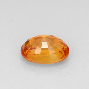 1.25克拉天然橙色蓝宝石，椭圆形切割，7×5.3毫米，VVS-VS