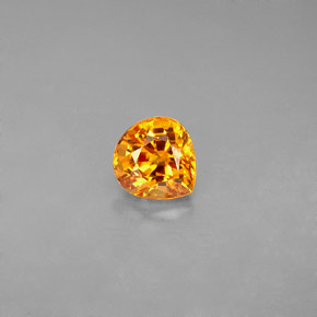0.99克拉天然橙色蓝宝石，梨形，5.9×5.6毫米，VVS-VS