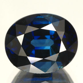 5.09克拉天然蓝宝石，椭圆形切割，10.6×8.7毫米，IF