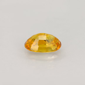 0.99克拉天然黄色蓝宝石，椭圆形切割，7.1×4.8毫米，VVS