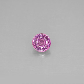 0.56克拉天然紫罗兰色蓝宝石，圆形切割，4.79毫米，VS-SI