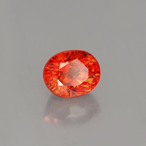 1.10克拉天然橙色蓝宝石，椭圆形切割，5.8×4.7毫米，VS-SI