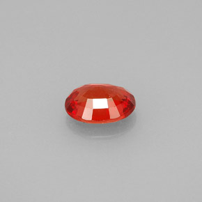 0.99克拉天然橙色蓝宝石，椭圆形切割，6.8×5.3毫米，VVS-VS