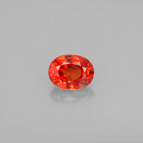 1.18克拉天然橙色蓝宝石，椭圆形切割，6.7×5.2毫米，VVS-VS