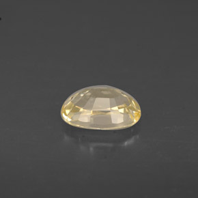 0.71克拉天然黄色蓝宝石，椭圆形切割，6.1×4.2毫米，VVS-VS
