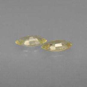 天然黄色蓝宝石，马眼形，8.1×4.1毫米，VVS-VS