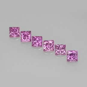 1.49天然紫色蓝宝石，方形，2.8×2.7毫米，VVS-VS
