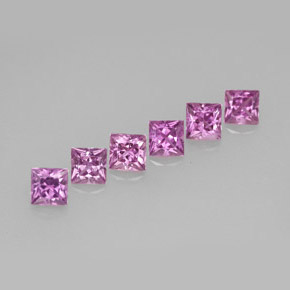 1.49天然紫色蓝宝石，方形，2.8×2.7毫米，VVS-VS