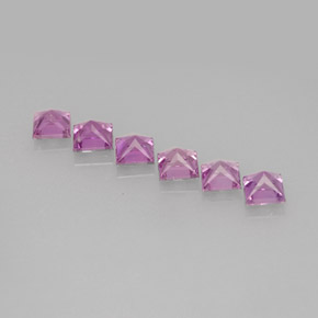 1.49天然紫色蓝宝石，方形，2.8×2.7毫米，VVS-VS