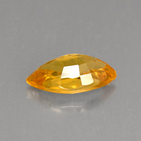 0.99克拉天然黄色蓝宝石，马眼形，8.4×4.7毫米，VS