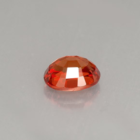 0.90克拉天然橙色蓝宝石，椭圆形切割，6.1×5毫米，VS