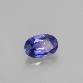 0.60克拉天然紫罗兰色蓝宝石，椭圆形切割，6×4.1毫米，VVS-VS