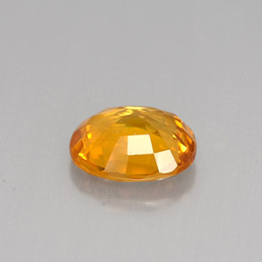 1.96克拉天然黄色蓝宝石，椭圆形切割，8.3×7毫米，VS