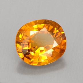 1.81克拉天然橙色蓝宝石，椭圆形切割，7.7×6.8毫米，VS-SI