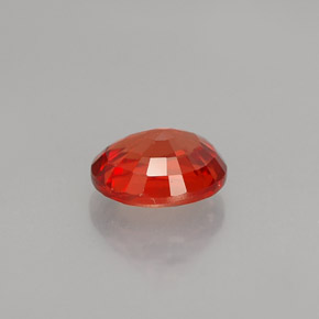 1.09克拉天然橙色蓝宝石，椭圆形切割，6.5×5.3毫米，VS