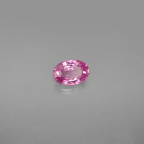 0.58克拉天然粉色蓝宝石，椭圆形切割，6×4.1毫米，VVS-VS
