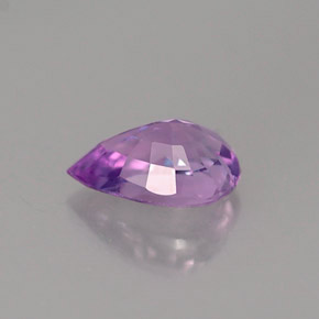 0.49克拉天然紫罗兰色蓝宝石，梨形，5.9×4.1毫米，VS