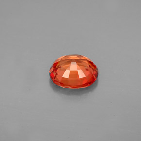 1.54克拉天然橙色蓝宝石，椭圆形切割，7.3×6.3毫米，VVS