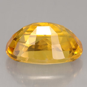 4.33克拉天然黄色蓝宝石，椭圆形切割，11.3×7.3毫米，VS-SI