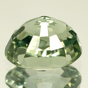 1.50克拉天然绿色蓝宝石，椭圆形切割，7.1×5.3毫米，VS-SI