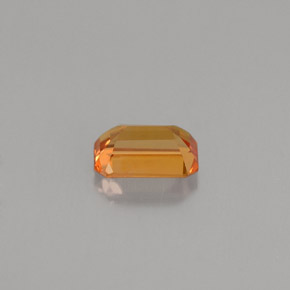 0.75克拉天然橙色蓝宝石，祖母绿式切割，6.1×4.1毫米，VS
