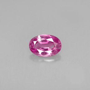 0.59克拉天然粉色蓝宝石，椭圆形切割，6×4.1毫米，VVS
