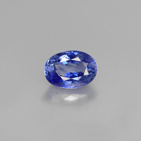 0.92克拉天然蓝宝石，椭圆形切割，6.4×4.6毫米，VS