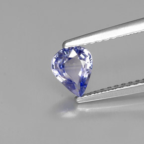 0.60克拉天然蓝宝石，梨形，6.1×4.9毫米，VVS