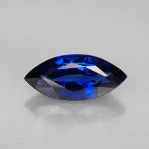 2.53克拉天然蓝宝石，马眼形，12.6×5.8毫米，VVS