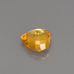 0.95克拉天然橙色蓝宝石，心形，6.2×5.9毫米，VVS