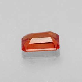 0.73克拉天然橙色蓝宝石，祖母绿式切割，6×4.1毫米，VVS-VS